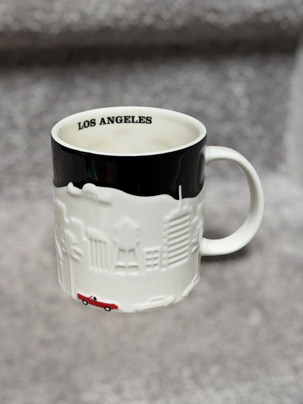 Starbucks Los Angeles Relief Mug 2012 Collector Series Embossed LA Skyline 20oz